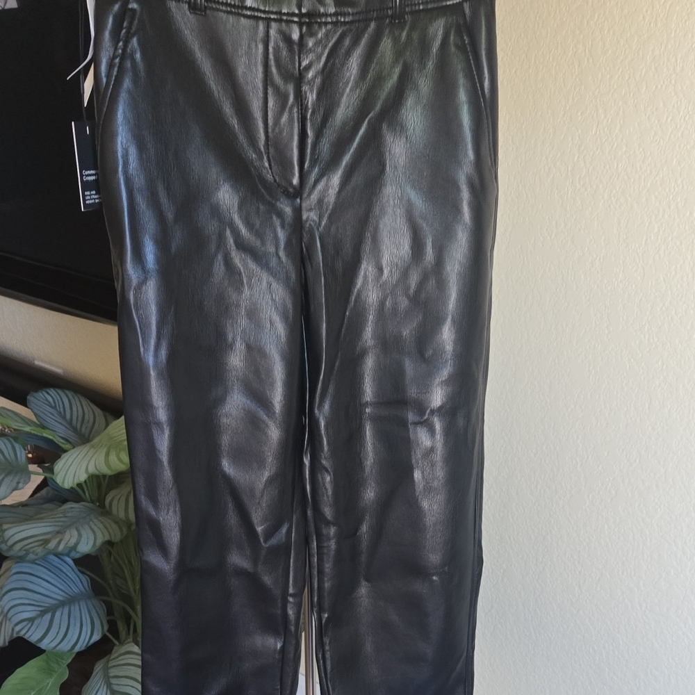 Women's Black Faux Leather Pants
